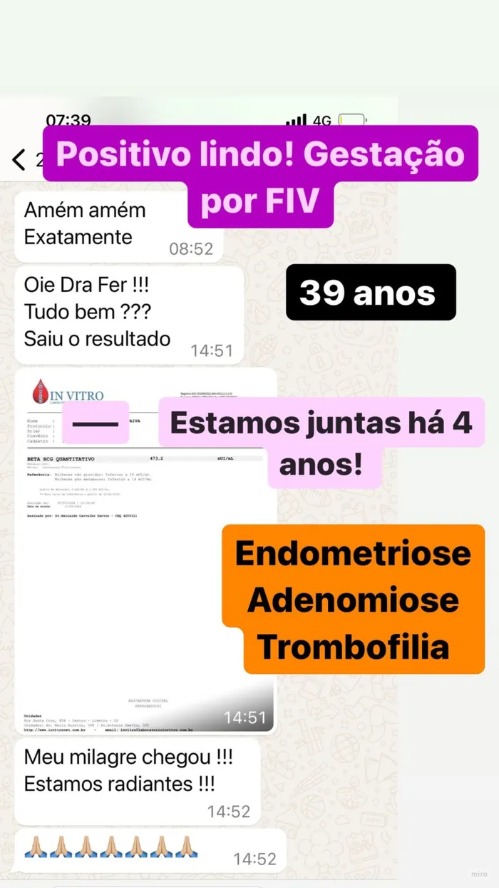 Depoimento – positivo lindo FIV